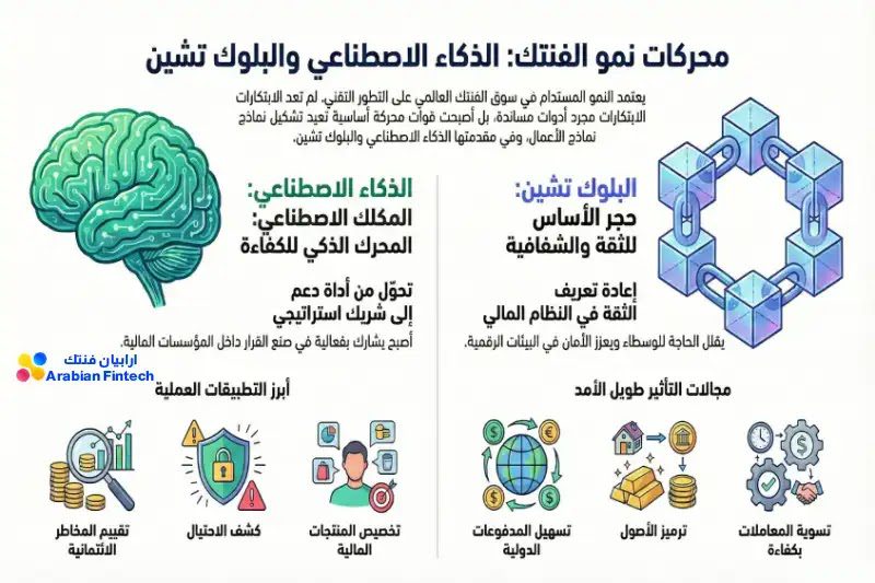 التقنيات الداعمة للنمو الهيكلي في سوق الفنتك العالمي