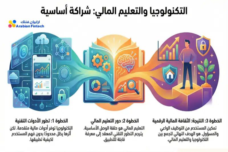 العلاقة بين التعليم المالي والتكنولوجيا
