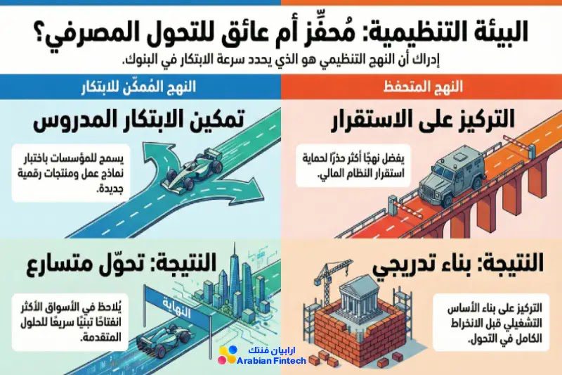 تحليل مستقبل البنوك الرقمية في المنطقة العربية وتأثيره تأثير البيئة التنظيمية على وتيرة التحول