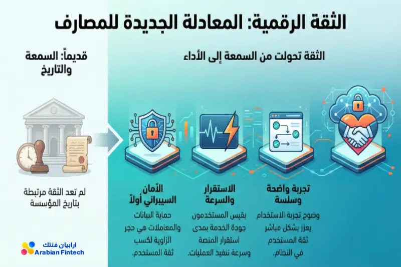 تحليل مستقبل البنوك الرقمية في المنطقة العربية وتأثيره سلوك المستخدم العربي وتحول مفهوم الثقة المالية