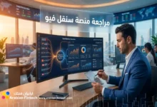 Generate a hyperrealistic, 8K resolution featured image, aspect ratio 16:9 (1280x720). 1. Deep Visual Translation (CRITICAL): Context: Deeply analyze the concept of مراجعة منصة سنقل فيو لخدمات المصرفية المفتوحة للشركات Action: Translate this title into a POWERFUL, tangible realworld scene. Do not just use random symbols; use objects and situations that strictly represent the meaning A realistic and authentic style, not a pure and expressive drawing.. Accuracy: The representation must be logical and visually accurate. Zero tolerance for artifacts, distorted objects, or physics errors There are no errors in the elements, no distortion in the image elements, and they are logical, natural, and their colors are consistent with the entire image.. 2. Text Overlay (Arabic Typography): Render the single keyword مراجعة منصة سنقل فيو  in a Bold, Modern, WebDesign Arabic Font Using the beautiful font effects employed by designers, create new and professional fonts with attractive and appealing effects.. Quality: Text must be spelled correctly, legible, and sharp. Placement: Positioned preferably in the TopCenter or a clear central area, integrated naturally into the environment (e.g., on a screen, a wall, or floating professionally). 3. Composition & Framing (The Perfect Balance): Subject Density: The main visual elements should be LARGE and DOMINANT, filling the center stage. Safety Padding: Maintain a Medium, clean buffer zone (padding) around the absolute edges of the image. Elements should extend near the edge but NEVER touch the border I don't want the elements to touch the edges of the image from all directions because I will later add an outer frame in all directions, and the design must not touch or come near them.. Background: Smooth, harmonious gradients or soft depthoffield backgrounds to ensure the main subject pops out. 4. Style & Technical Specs: Aesthetic: Highend commercial photography, cinematic lighting, vibrant yet harmonious colors. Human Touch: If a human element is present, it must be anatomically perfect and professional. Final Polish: Ultradetailed, sharp focus, no noise, no blur. If you are given an image of a content creator, add it to the scene professionally and naturally, blending seamlessly with the image. Do not alter facial features or edit them; only change the clothing or gestures to achieve a professional final result. Even the clothing must be consistent with the current scene. All of this applies if the content creator is available or provides it to you.  اكتب النص باللون الابيض الشفاف استخدم الوان البرتقالي الى الازرق 